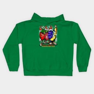 Berry Christmas & Banana New Year Kids Hoodie